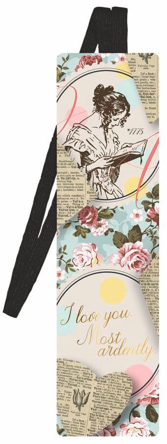 Marcap&aacute;ginas con cinta el&aacute;stica Jane Austen Vintage