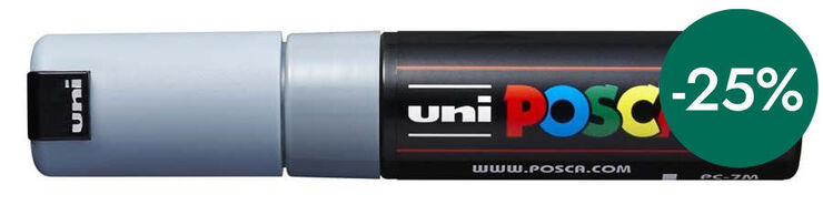 Rotulador Posca PC-7M 4,5-5,5mm gris