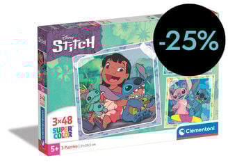 Puzle 3X48 Pc Disney Square Stitch