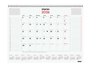 Vade espiral Finocam mes/vista 42x31 2026 castellano Vade espiral Finocam mes/vista 42x31 2026 castellano