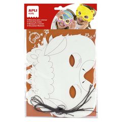 Màscares per pintar Apli Animals 6u