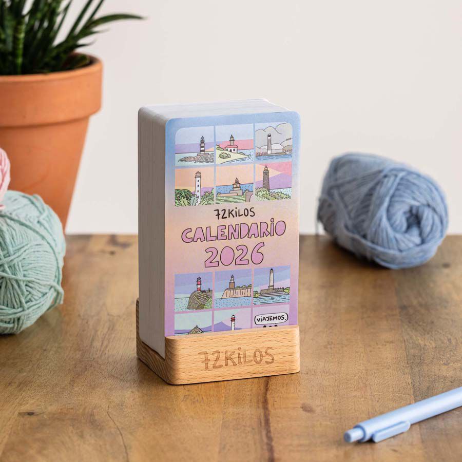 Calendario mesa de tarjetas 72 Kilos 2026 castellano