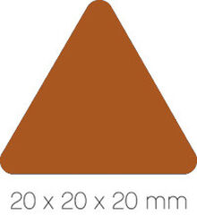 Gomets Triángulo grande 20mm rollo marrón