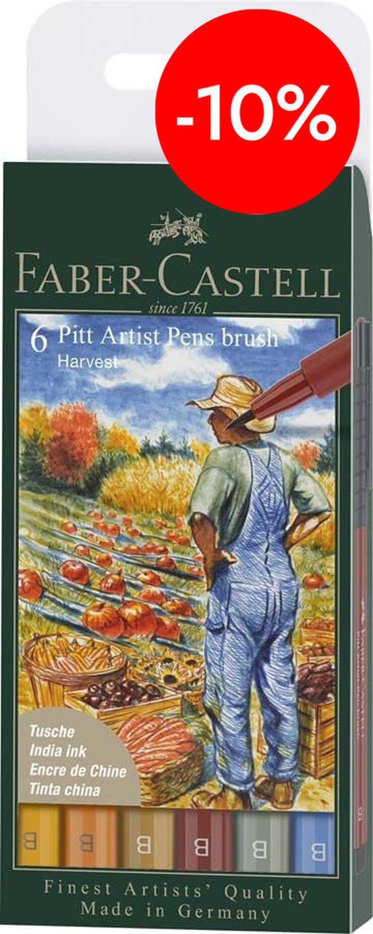 Pitt Artist Pen brush Harvest 6 colores
