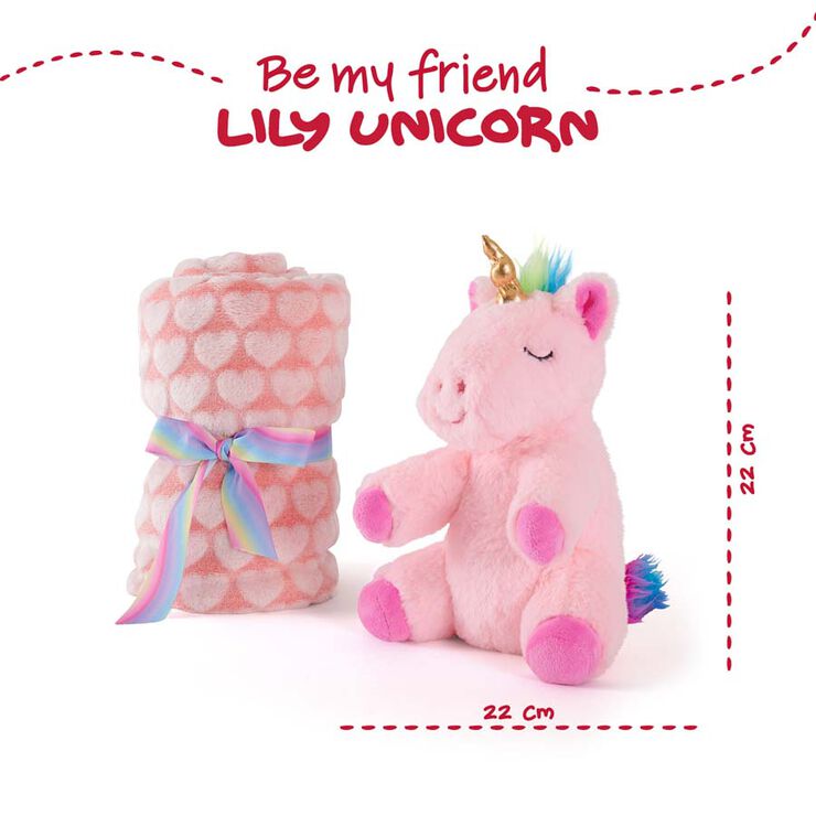 Kit Peluix i Manta Unicorn rosa Perletti