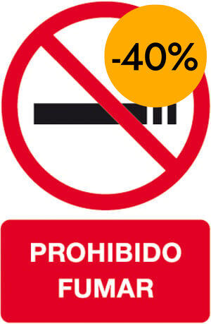 Pictograma adhesivo Apli ''Prohibido Fumar'' 120x180mm