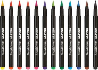 Rotuladores pincel Alpino Lettering 12 colores