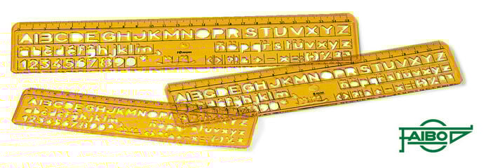 Plantillas para rotular 6/8/10cm Faibo 3u