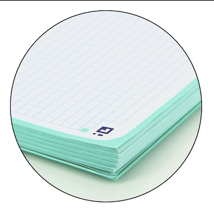 Notebook Oxford EuropeanBook 1 Touch A4+ 80 fulls 5x5 verde pastel