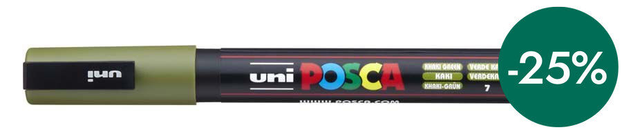 Retolador Posca PC-3M 0,9-1,3mm verd kaki