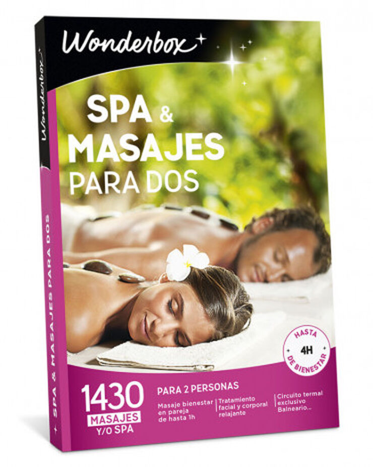 Pack d'experincia Wonderbox Spa & Masajes para dos 2017-2018