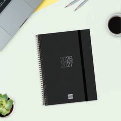 Agenda Escolar Finocam Esp.E10 Setm/Vista Castell&agrave; 2026-27 Negre