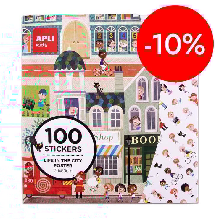 P&oacute;ster Ciudad con Adhesivos