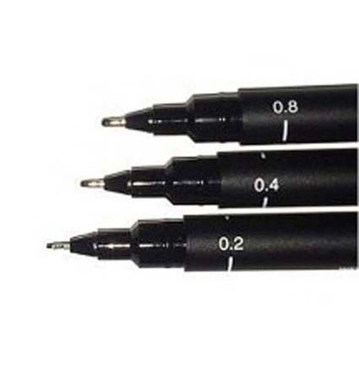 Retoladors calibrats Uni Pin 02,04,08 mm