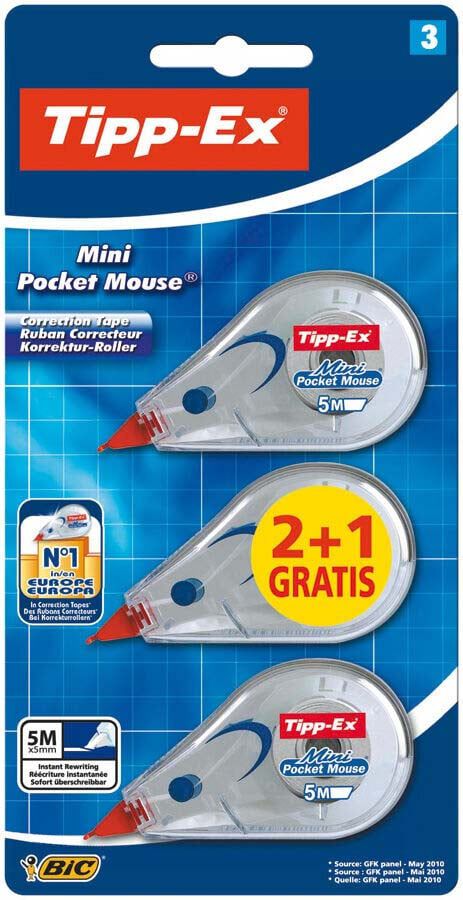 Cinta correctora Tipp-Ex Mini Pocket Mouse 2+1u