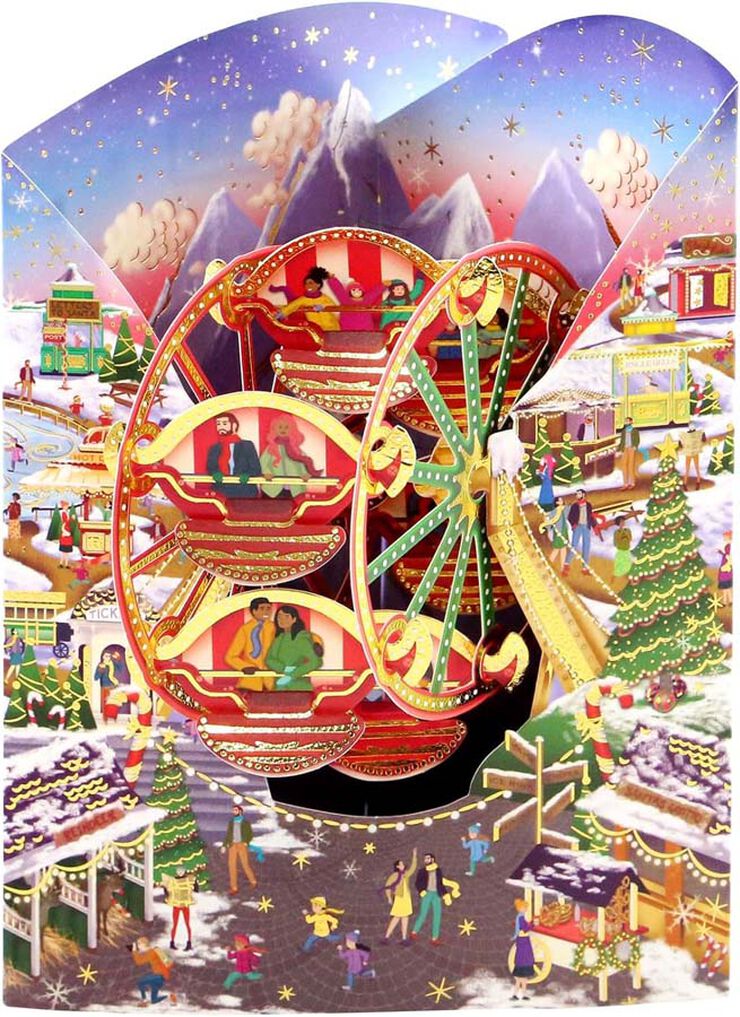 Postal Swing Navidad Mercado de Navidad