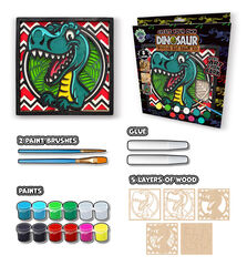 Art en fusta dinosaure