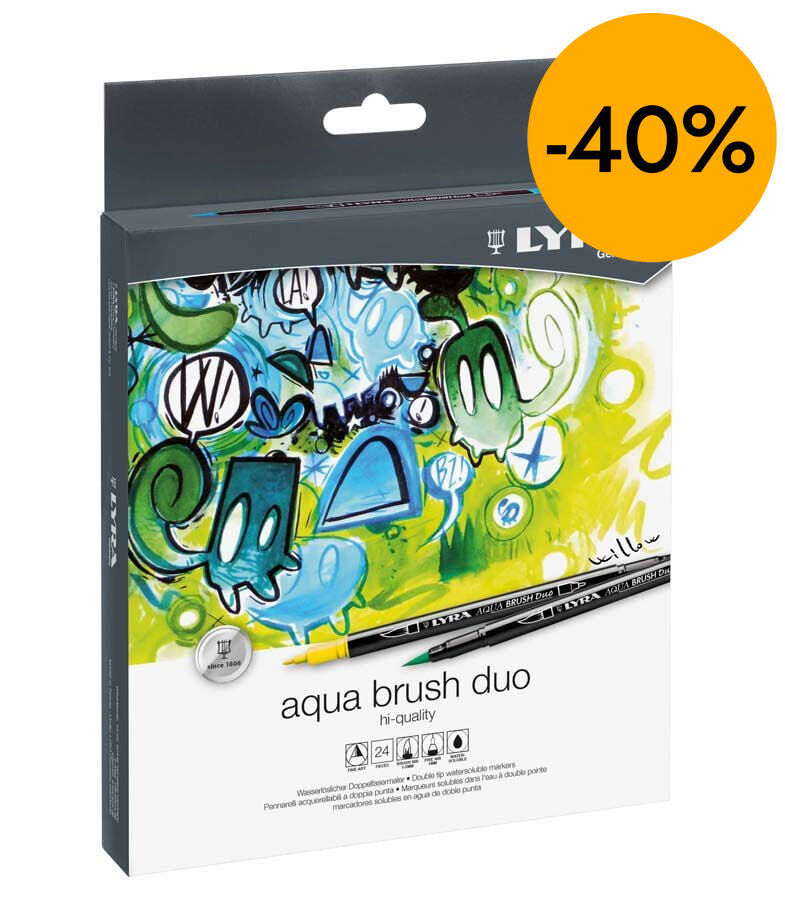 Retoladors Duo Pinzell/Fine Lyra 24 colors