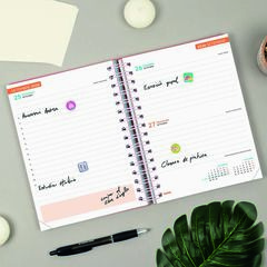 Agenda Finocam Cosmflex 1/4 D&iacute;a/P&aacute;gina Catal&aacute;n 2026-27 Rojo