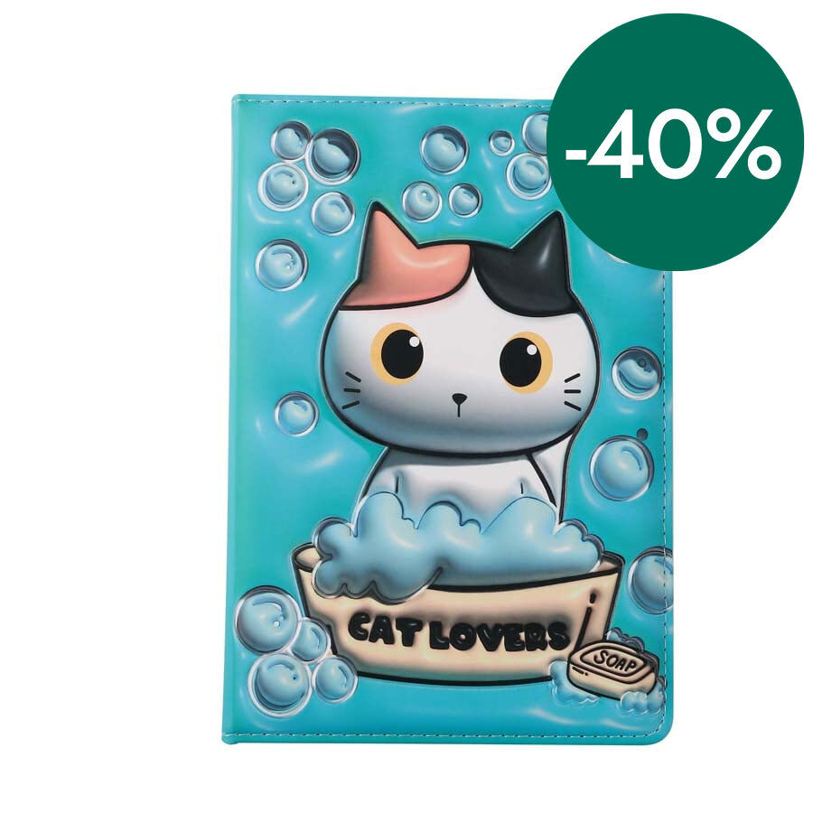 Libreta 3D iTotal Orange Cat