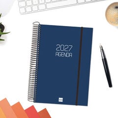 Agenda Finocam Opaque D&iacute;a P&aacute;gina 2027 Catal&aacute;n Azul