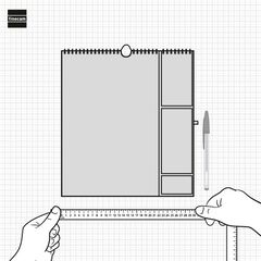 Calendario Finocam pared 16 meses plus cat 2025-26 Familiar