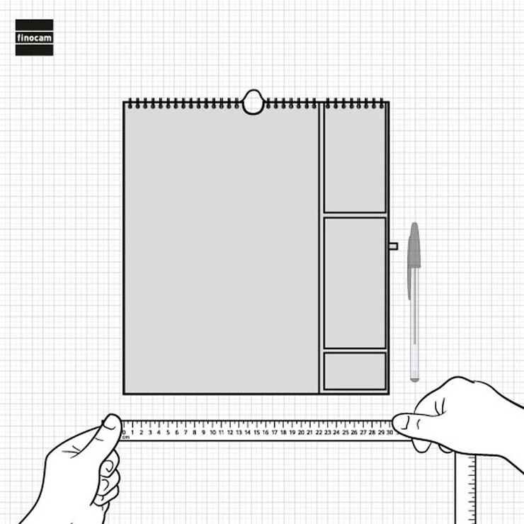 Calendario Finocam pared 16 meses plus cat 2025-26 Familiar