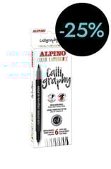 Retoladors Cal·ligrafia Alpino Color Experience tons gris i negre 6u