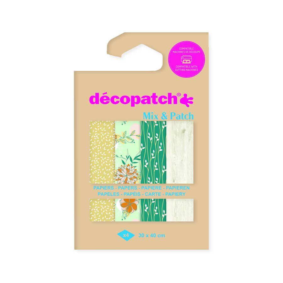 Papel D&eacute;copatch Mix & Patch Natural 4 hojas