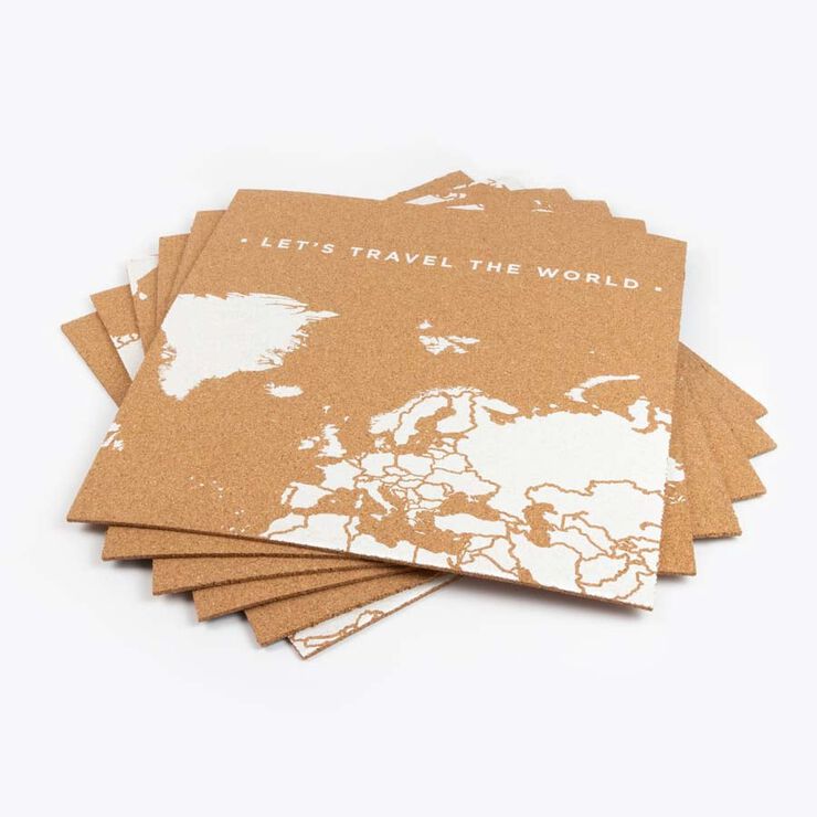 Puzle Mapamundi suro Miss Wood 90x60 blanc