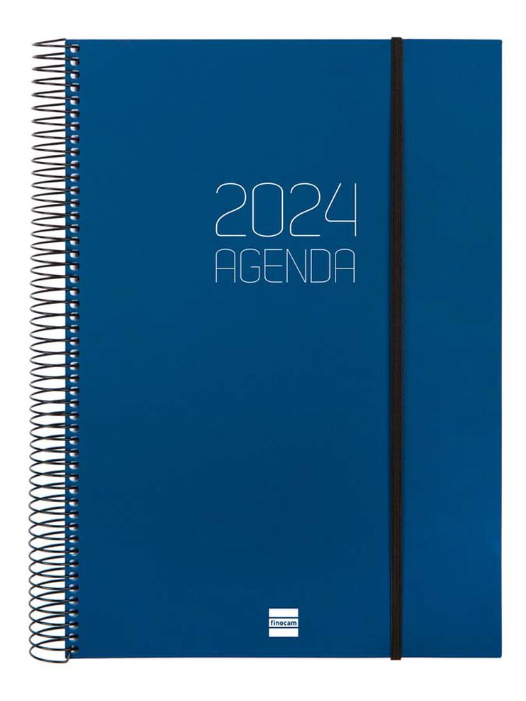 Agenda Finocam Opaque E40 día/pág 2024 Azul cat