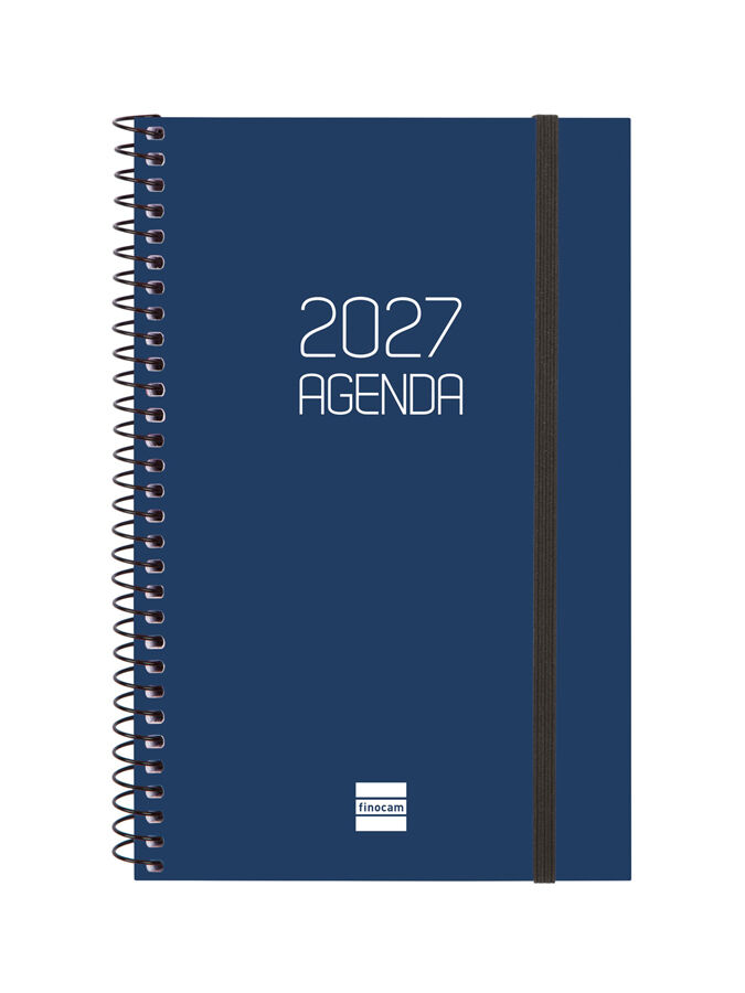 Agenda Finocam Opaque Semana Vista Horizontal 2027 Catal&aacute;n Azul