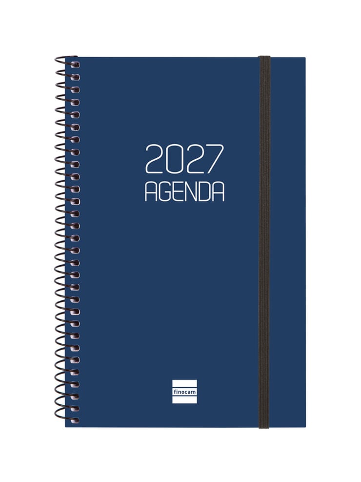 Agenda Finocam Opaque Semana Vista Horizontal 2027 Catal&aacute;n Azul