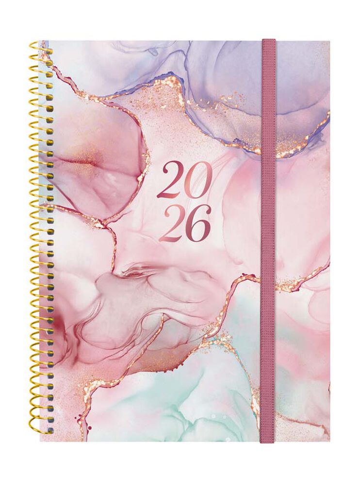 Agenda Finocam Design Collection E10 sem/vista horizontal cat 2026 Goldy