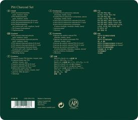 Carboncillo Faber-Castell Pitt carbón 24u - estuche metal