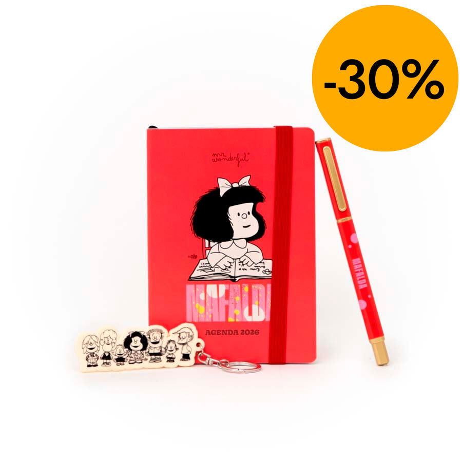 Set Agenda Mafalda A6 setm/vista 2026 cast + Clauer