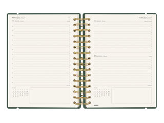 Agenda Finocam Haiku D&iacute;a P&aacute;gina 2027 Castellano Verde