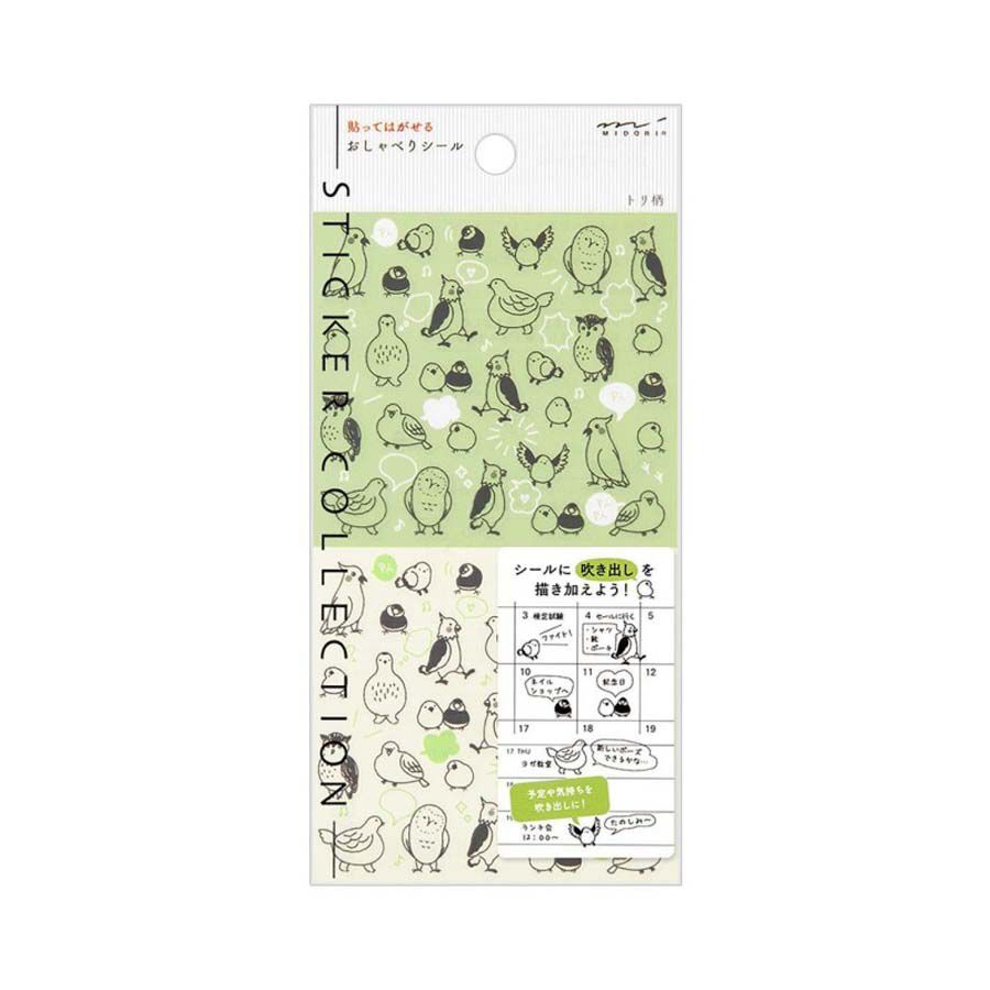 Pegatinas Midori 2593 Chat Birds 2 hojas