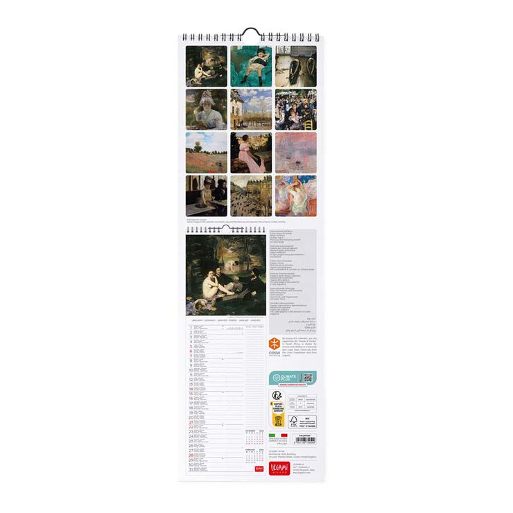 Calendari paret Legami 16X49 2024 Impresionists