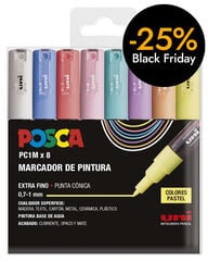 Rotuladores Posca PC-1M pastel 8 colores
