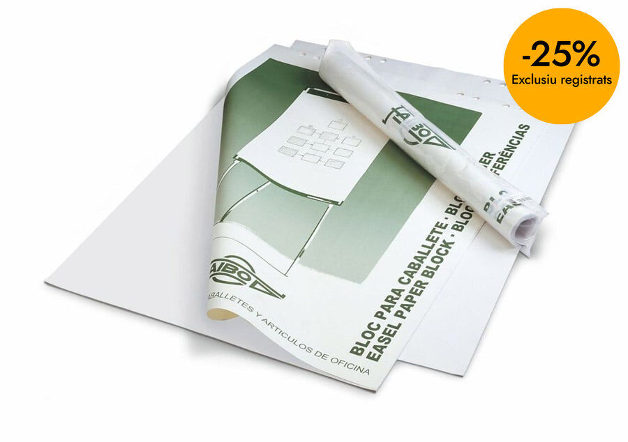 Bloc papel liso para caballete Faibo 65x90cm 25 hojas