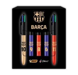 Set Bolígrafs Bic 4 colors FC Barcelona 5u