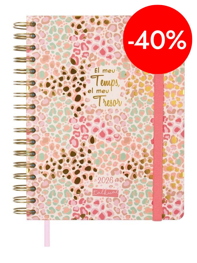 Agenda Finocam Talkual 1/4 setm/vista horitzontal cat 2026 Or