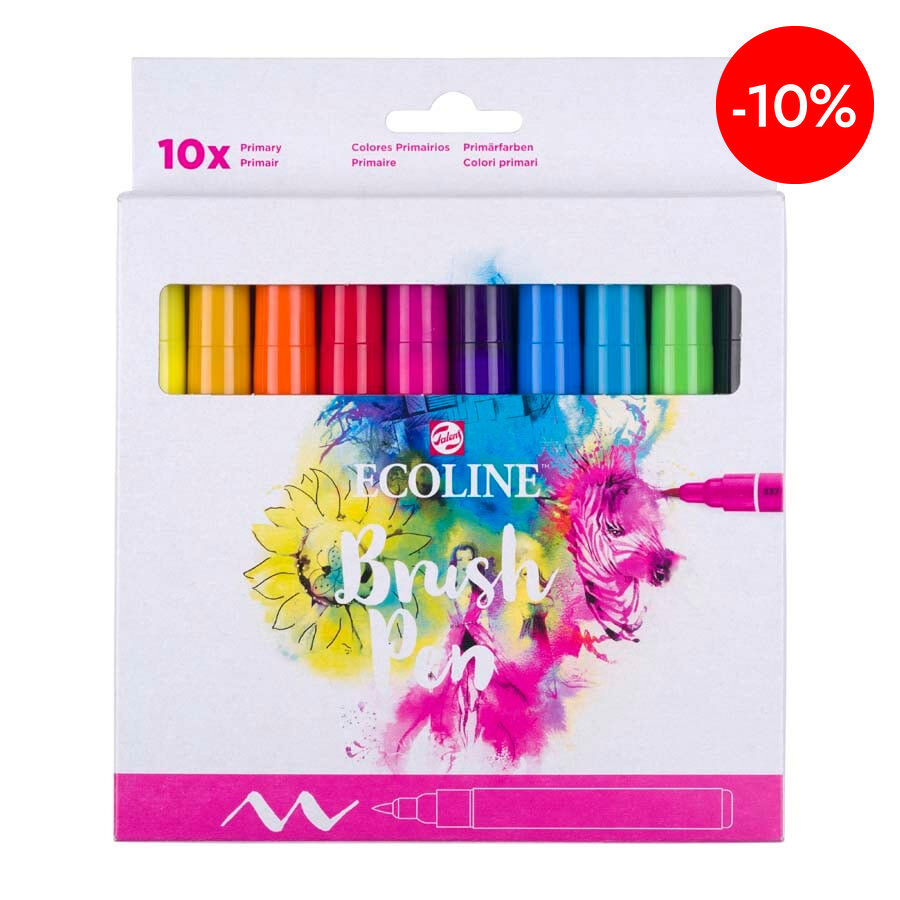 Rotuladores Pincel Talens Ecoline Primarios 10 colores