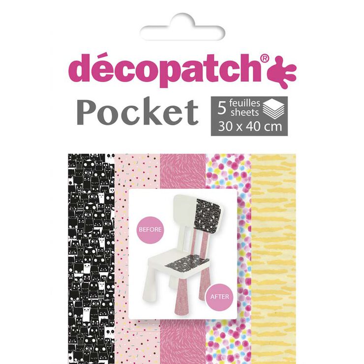 Papel Décopatch Pocket Collection núm.29 5 hojas