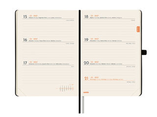 Agenda Finocam Textura Semana Vista Horizontal 2027 Catal&aacute;n Negro