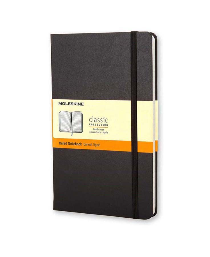 Libreta Moleskine P raya negro