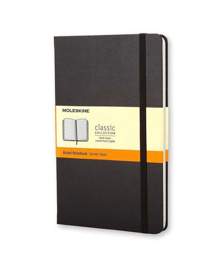 Libreta Moleskine P Negro Raya