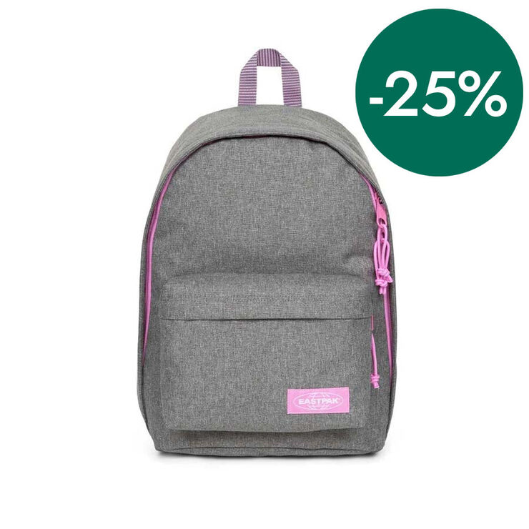Motxilla PC Eastpak out Office grey/pink