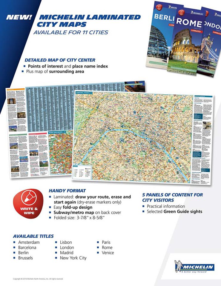 Michelin London city map laminated